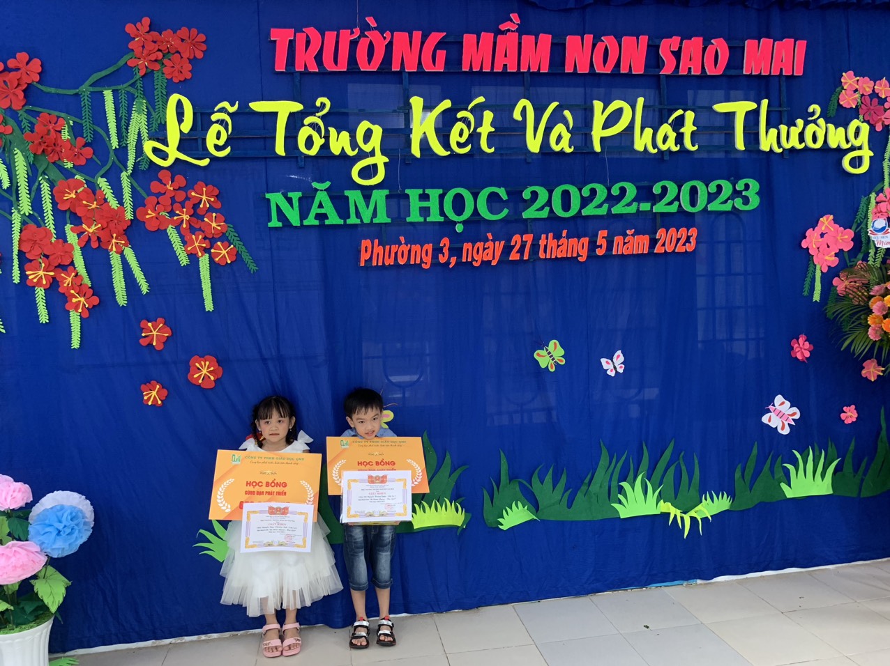 Ngày 27/05/2023:  Lễ Tổng Kết và Trao Học Bổng tại Trường Mầm Non Sao Mai